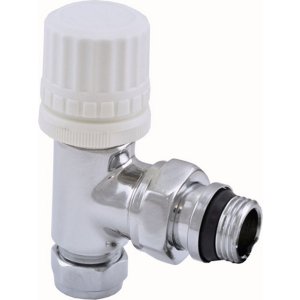 Vanne préparée thermostatique luxe 1/2" x 15 mm (M22) compression, coudé, chrome