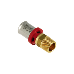 Bonfix raccord droit filetage mâle x alu-sertir | 3/4 x 16