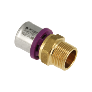 Bonfix raccord mâle x connexion à sertir alu | 3/4 x 26