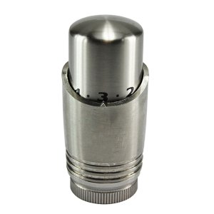 Tête thermostatique luxe M30, acier brossé